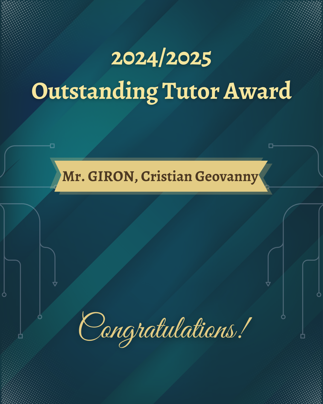 Outstanding Tutor Award 2024/2025