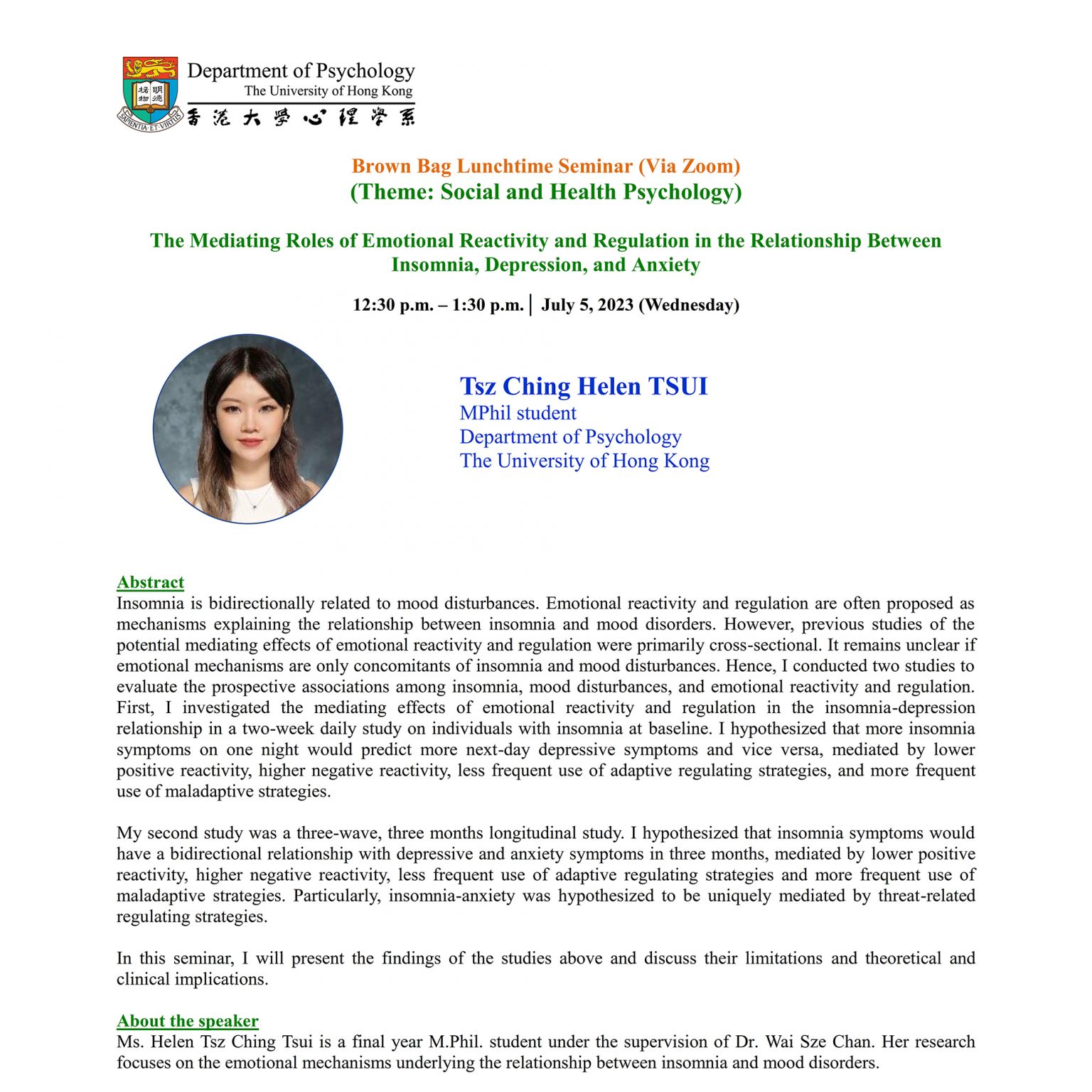 hku psychology thesis