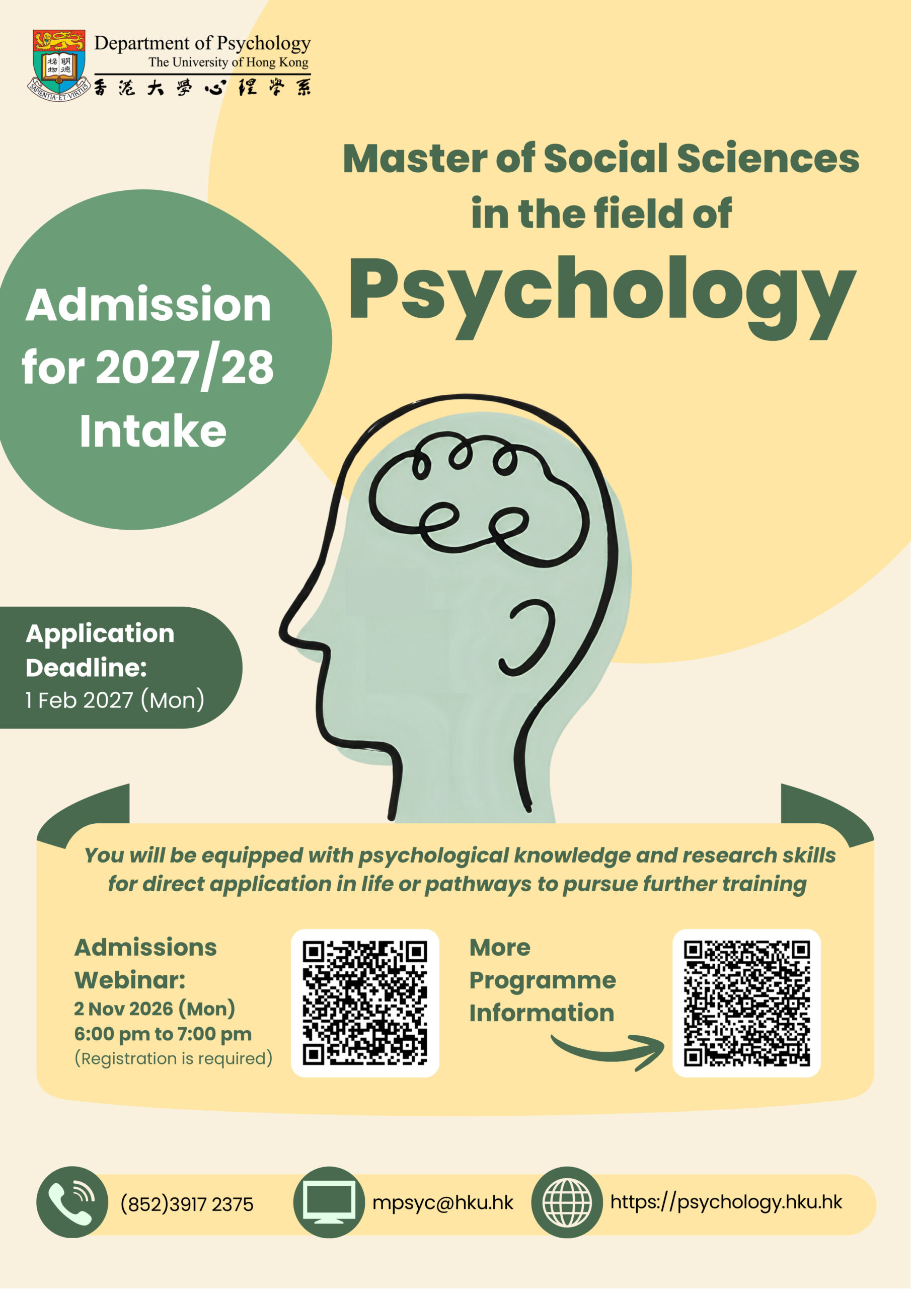 MSocSc(Psy) 2027-28 Poster
